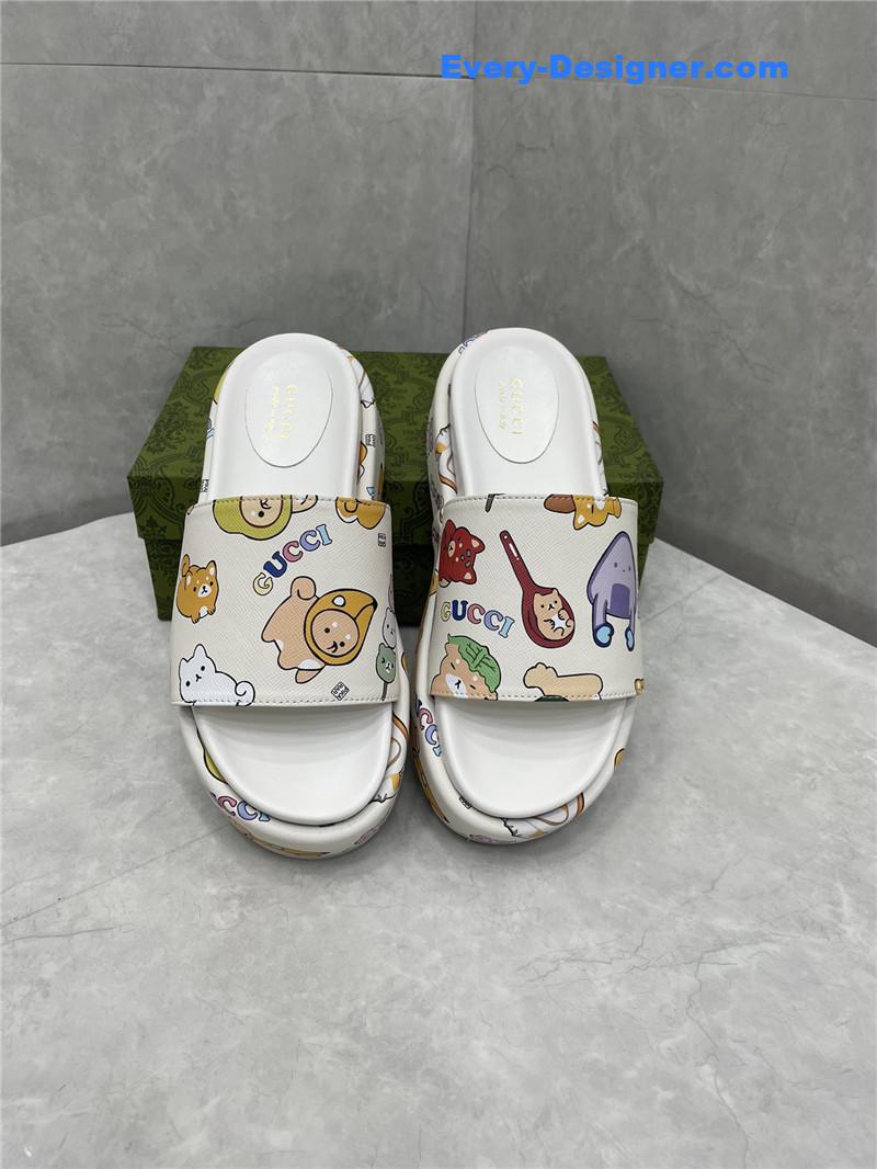 Gvc*1 new animal graffiti platform slippers