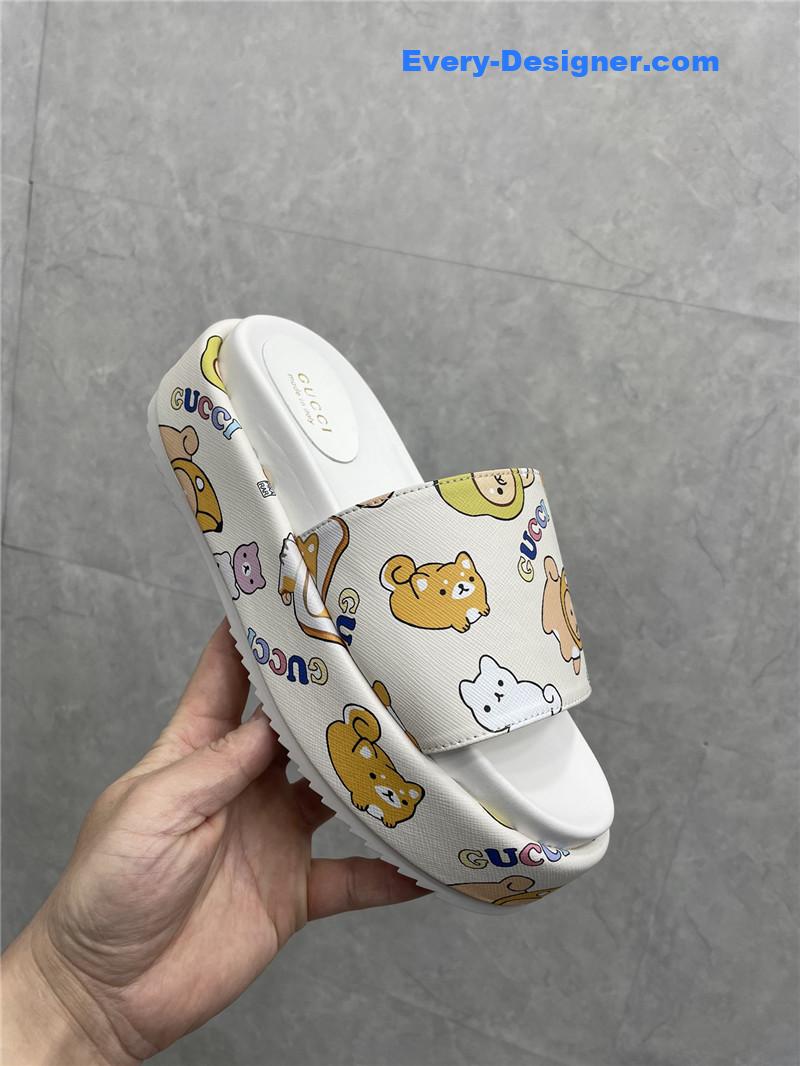 Gvc*1 new animal graffiti platform slippers