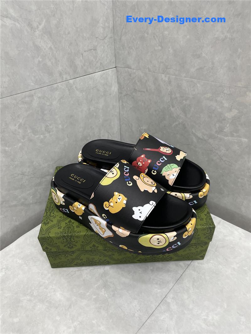 Gvc*1 new animal graffiti platform slippers