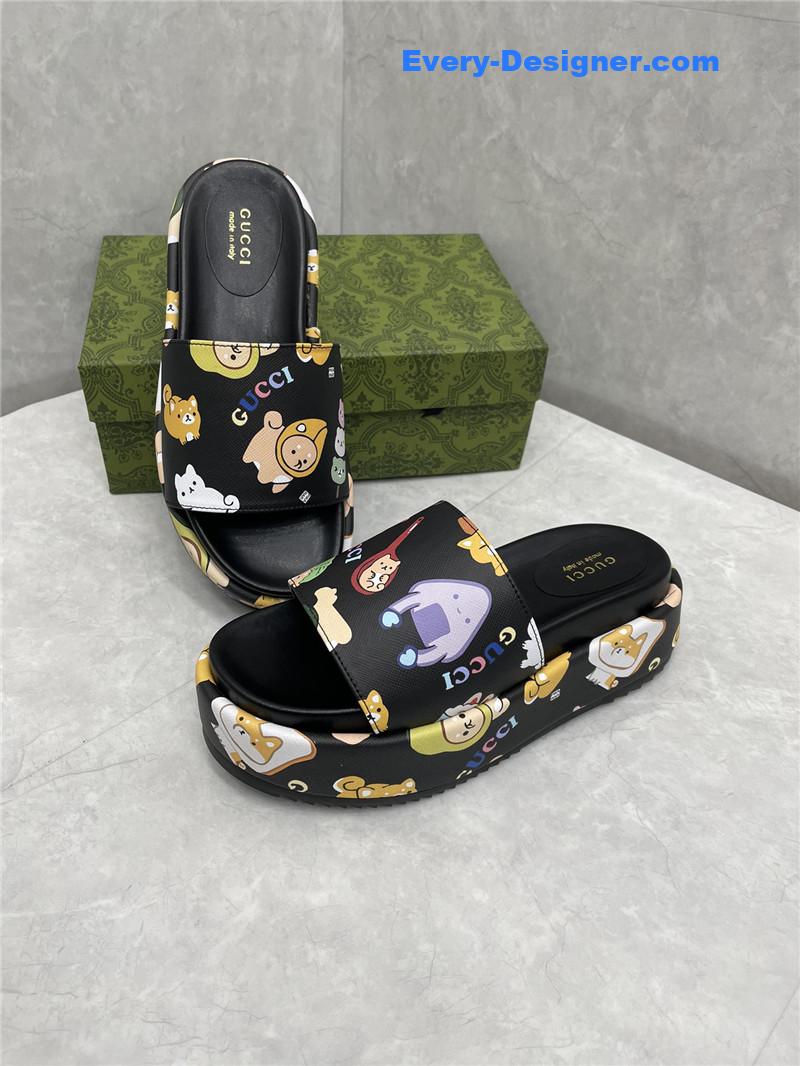 Gvc*1 new animal graffiti platform slippers