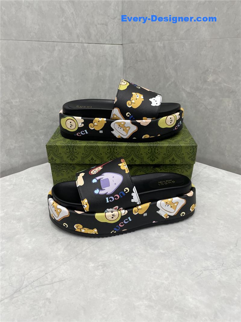 Gvc*1 new animal graffiti platform slippers