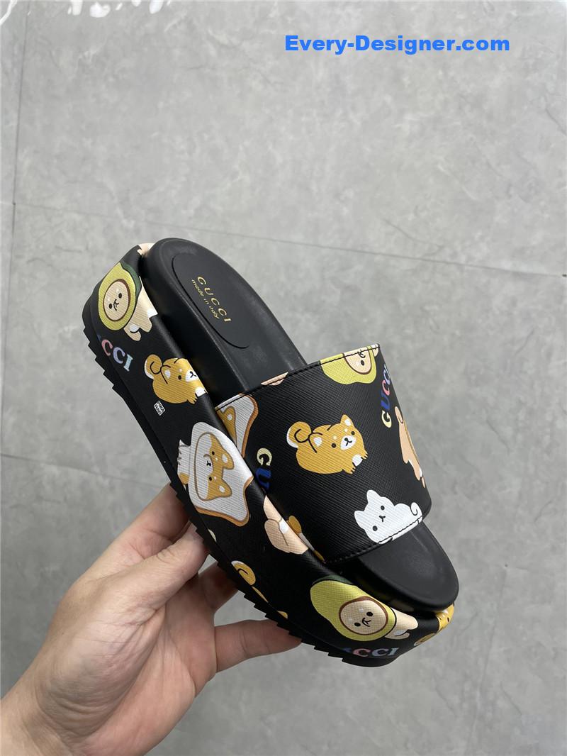Gvc*1 new animal graffiti platform slippers