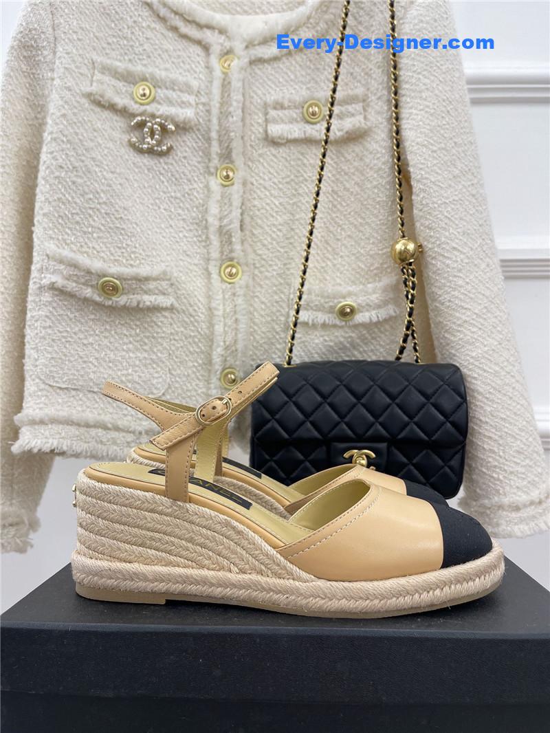 CC wedge platform sandals