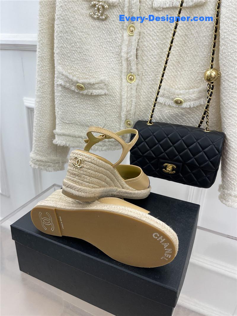 CC wedge platform sandals