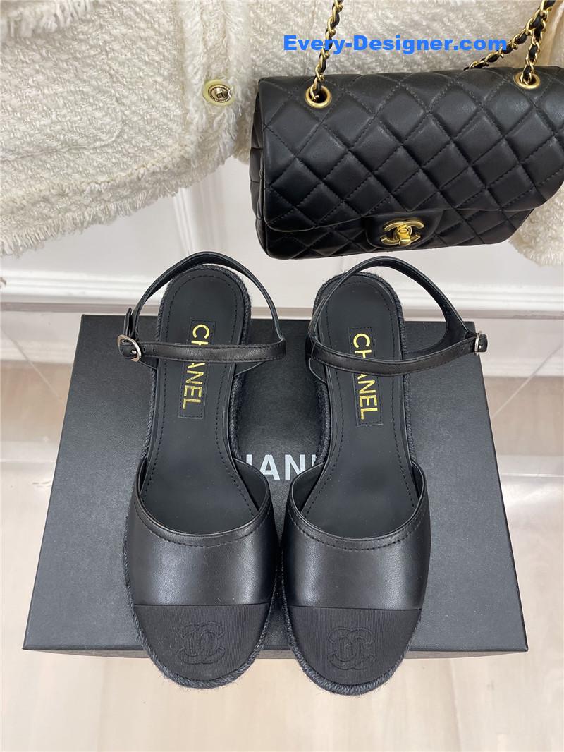 CC wedge platform sandals