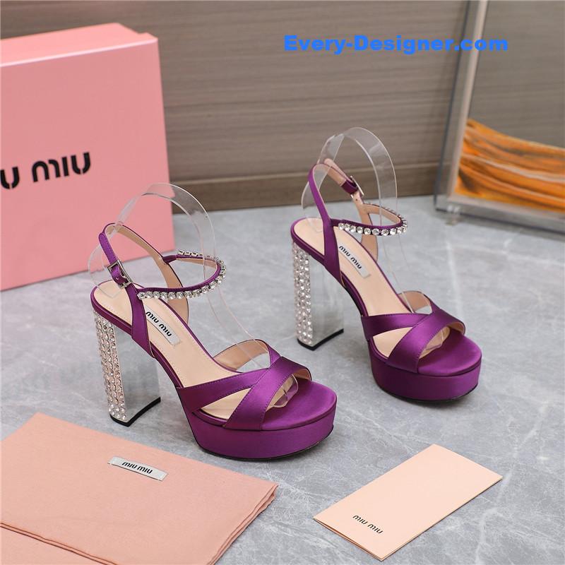 M1um1u high-heeled chunky-heeled sandals