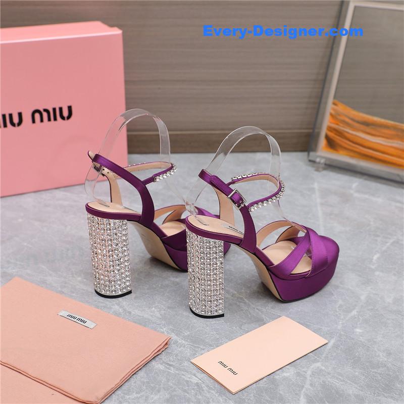 M1um1u high-heeled chunky-heeled sandals