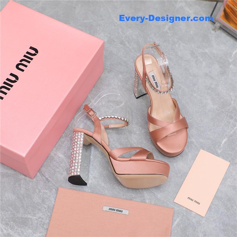 M1um1u high-heeled chunky-heeled sandals
