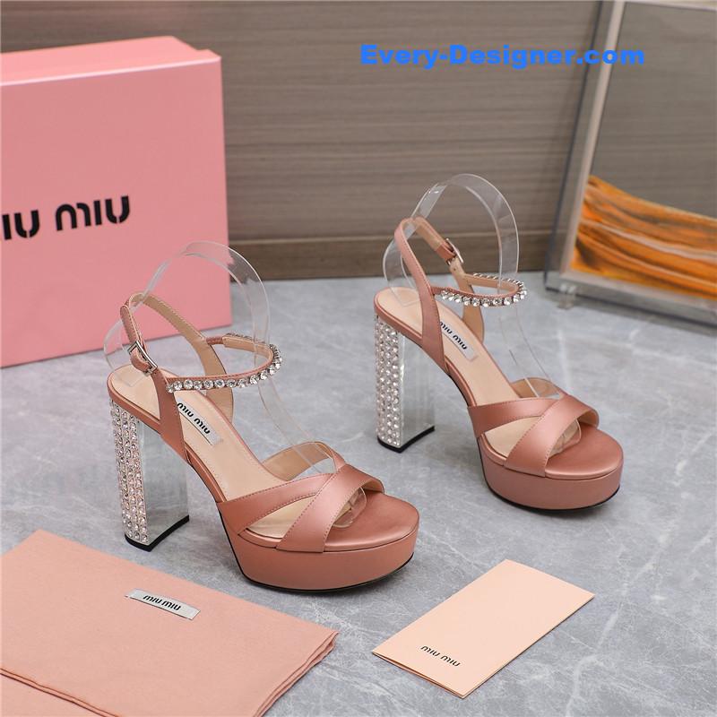 M1um1u high-heeled chunky-heeled sandals