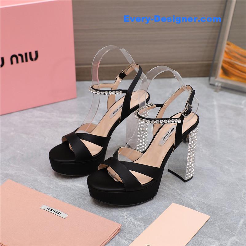 M1um1u high-heeled chunky-heeled sandals