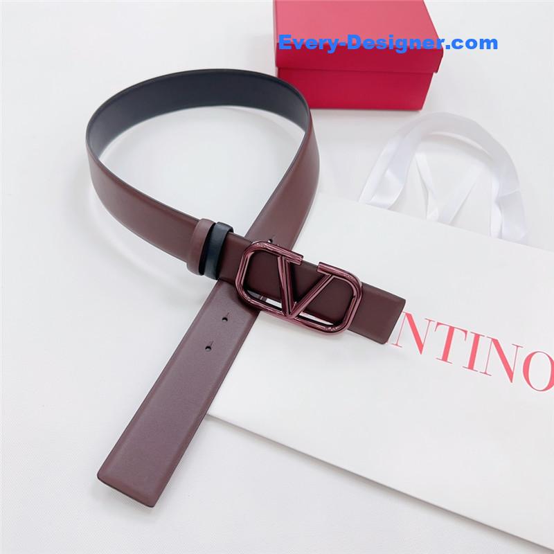 Va1e*ntin0 new double-sided top layer cowhide belt