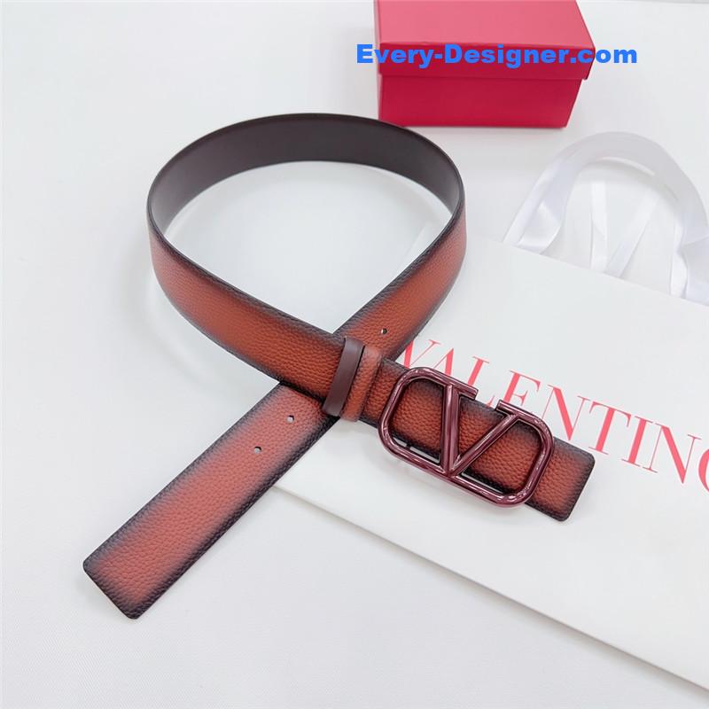 Va1e*ntin0 new double-sided top layer cowhide belt