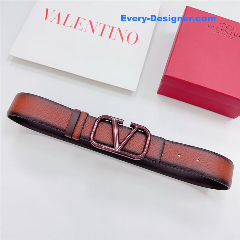 Va1e*ntin0 new double-sided top layer cowhide belt