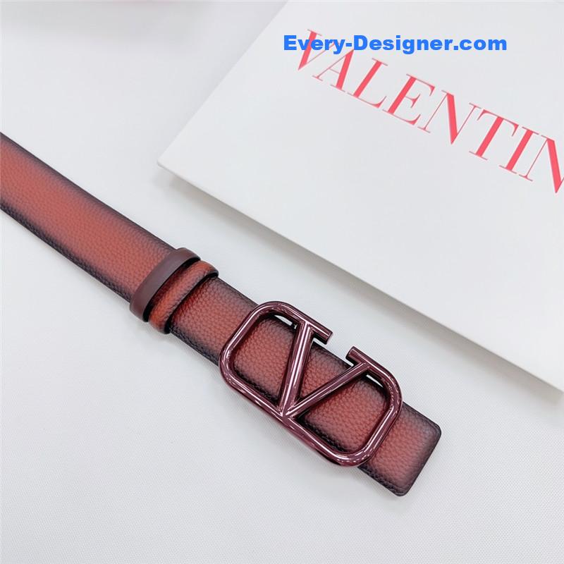 Va1e*ntin0 new double-sided top layer cowhide belt