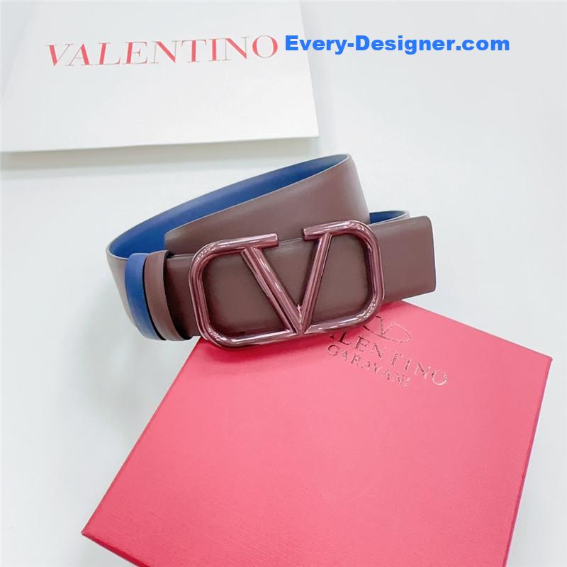 Va1e*ntin0 new double-sided top layer cowhide belt