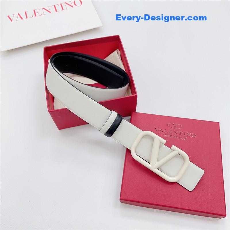 Va1e*ntin0 new double-sided top layer cowhide belt