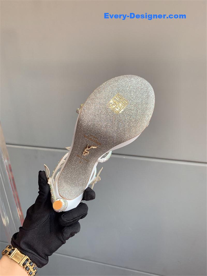 rene caovilla crystal butterfly high heel sandals