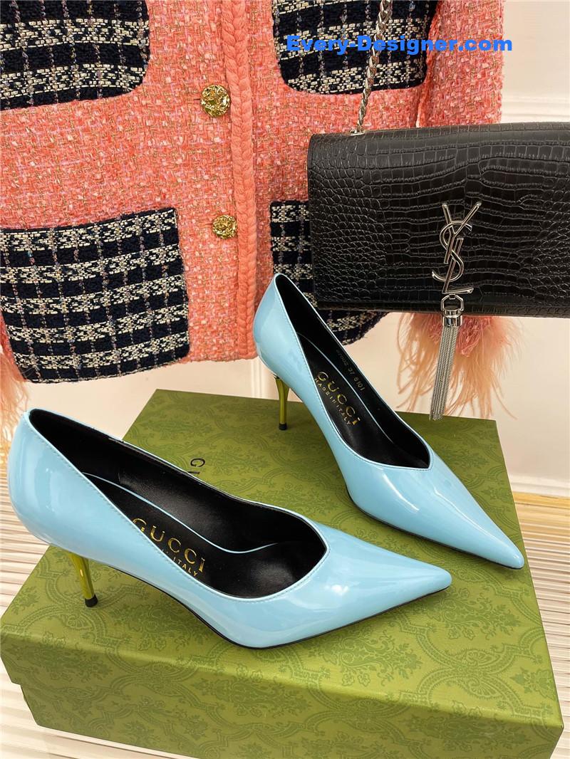 Gvc*1 metal heel pointed high heels