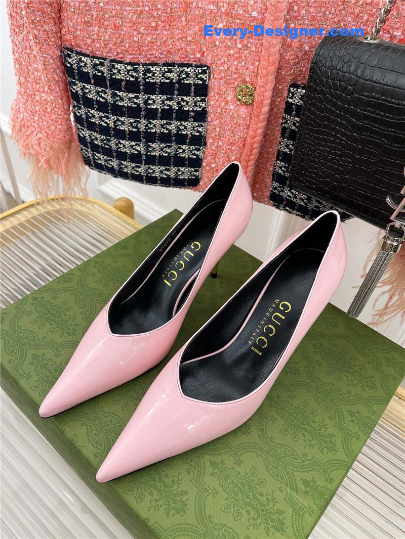 Gvc*1 metal heel pointed high heels