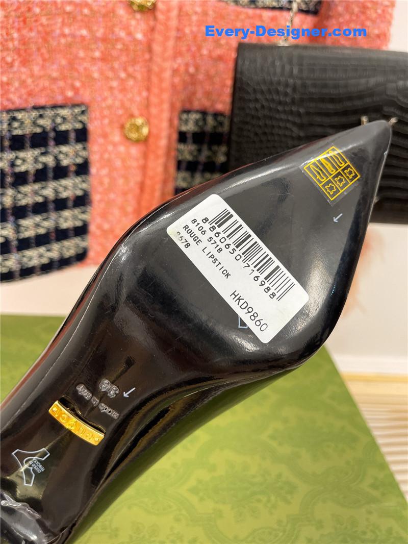 Gvc*1 metal heel pointed high heels