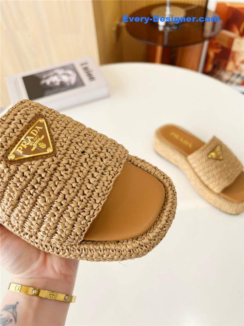 Pra*a hand-woven slippers