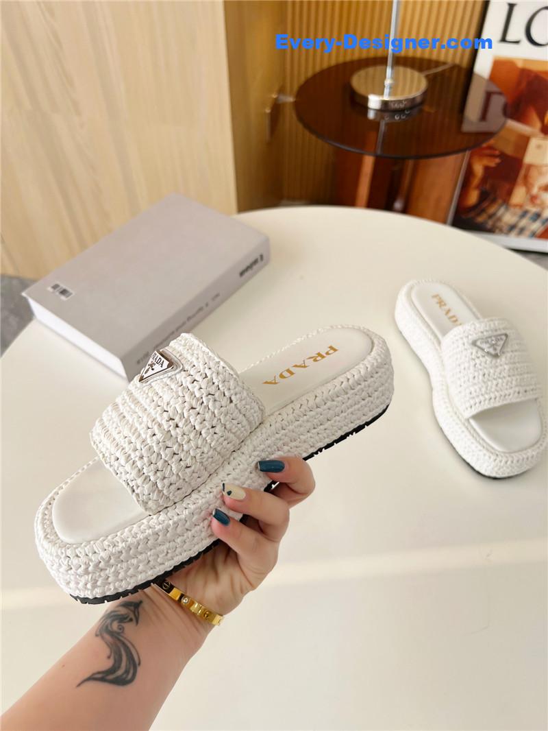 Pra*a hand-woven slippers