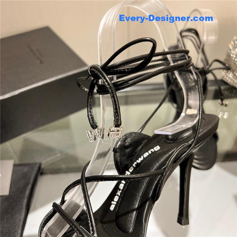 A1exa*der wang metal rhinestone buckle sandals