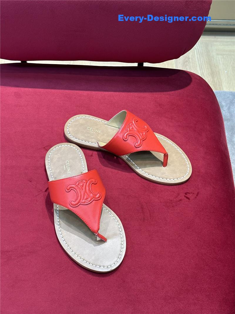 Ce1i*e arc de triomphe flip flops in leather