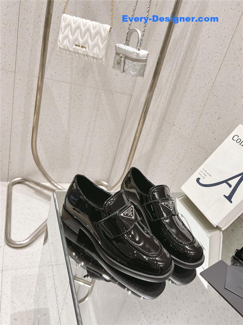 Pra*a patent leather loafers