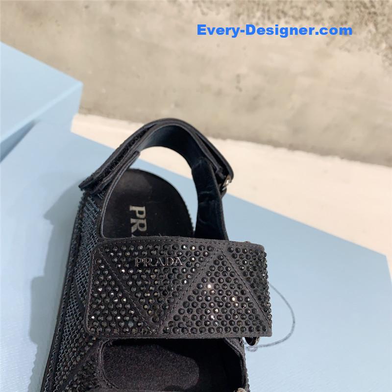 Pra*a rhinestone sandals