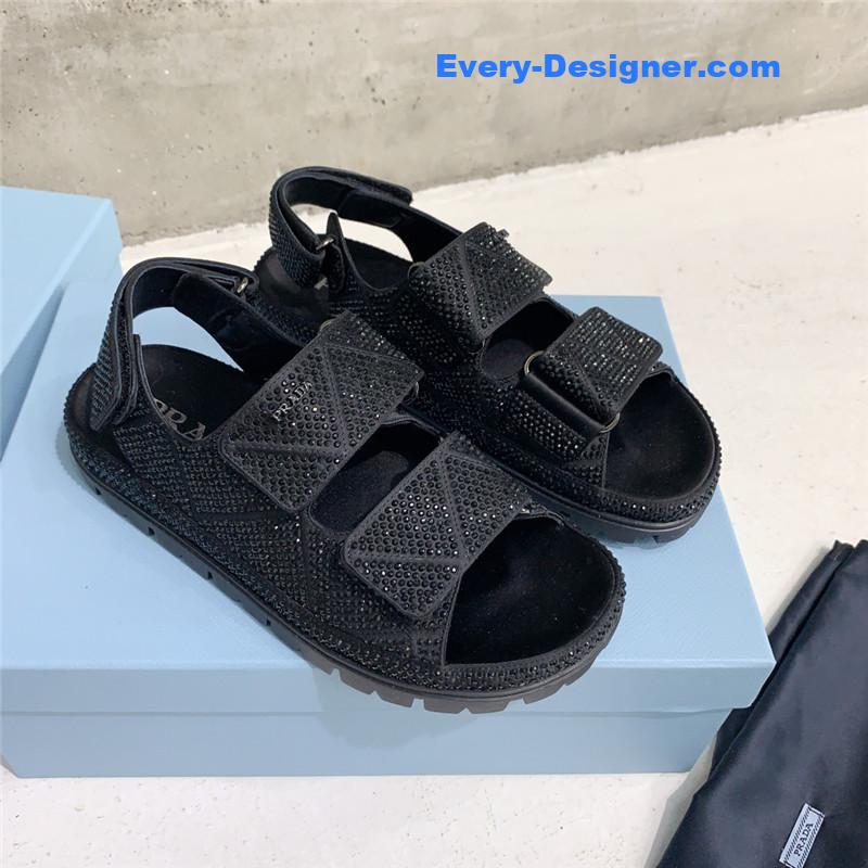 Pra*a rhinestone sandals