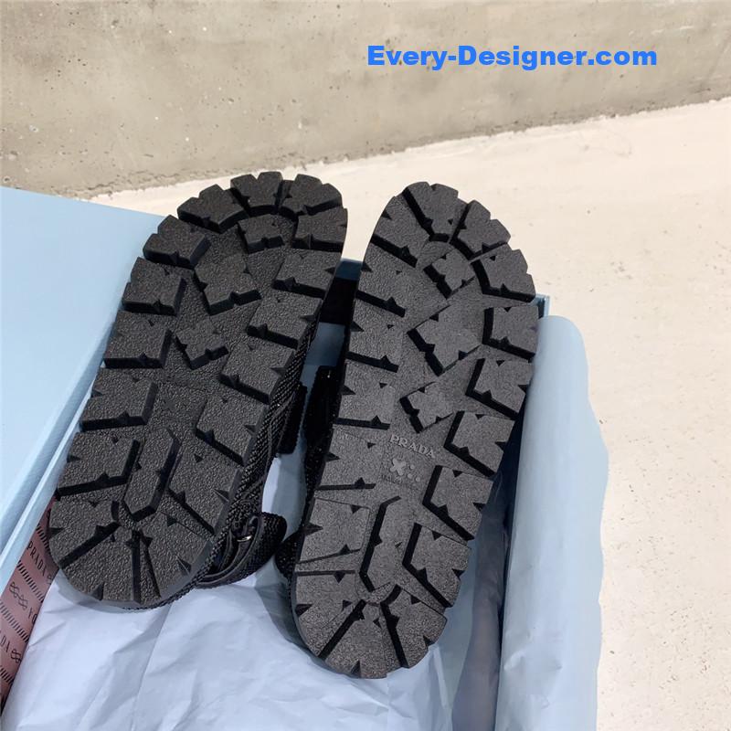 Pra*a rhinestone sandals