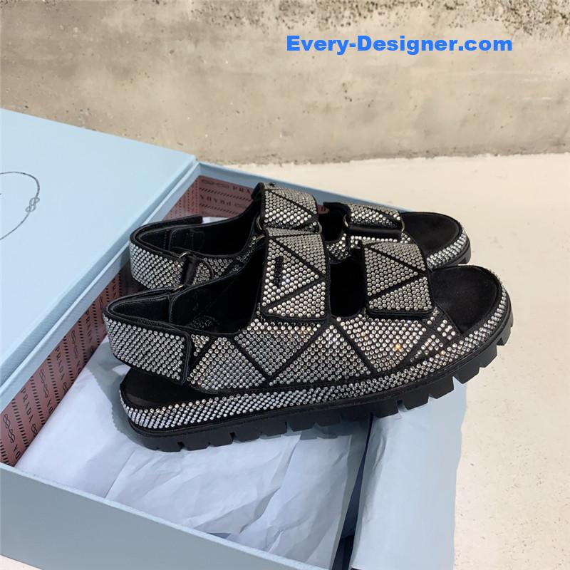 Pra*a rhinestone sandals