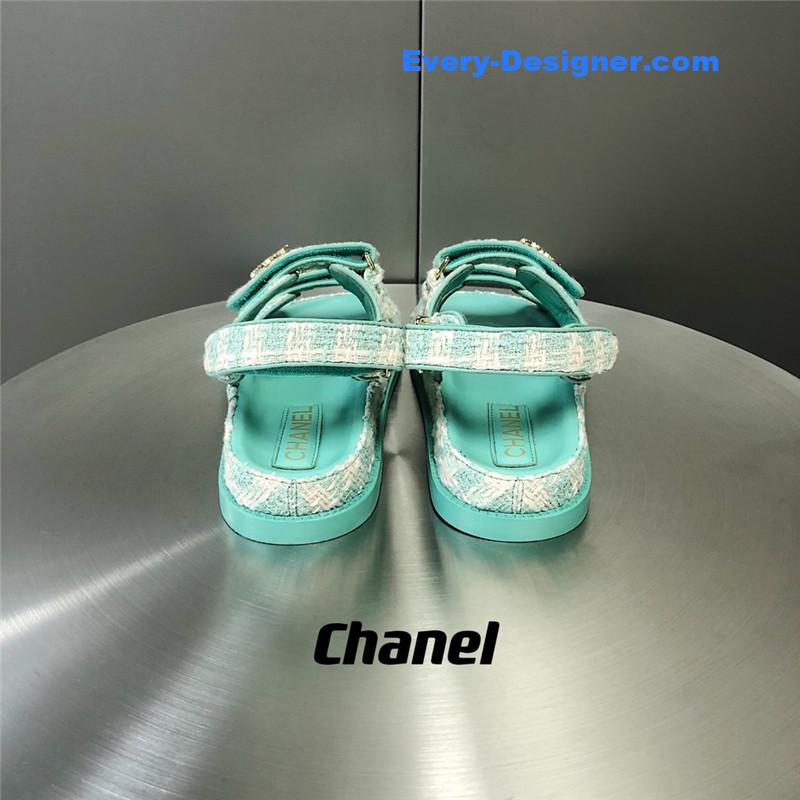 CC wool velcro beach sandals