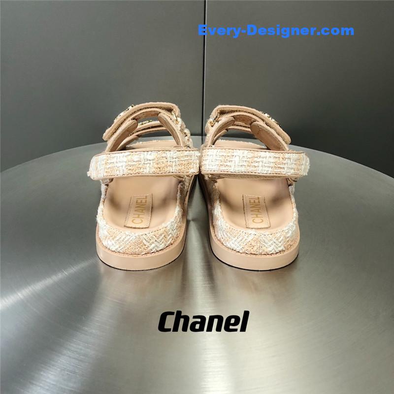 CC wool velcro beach sandals