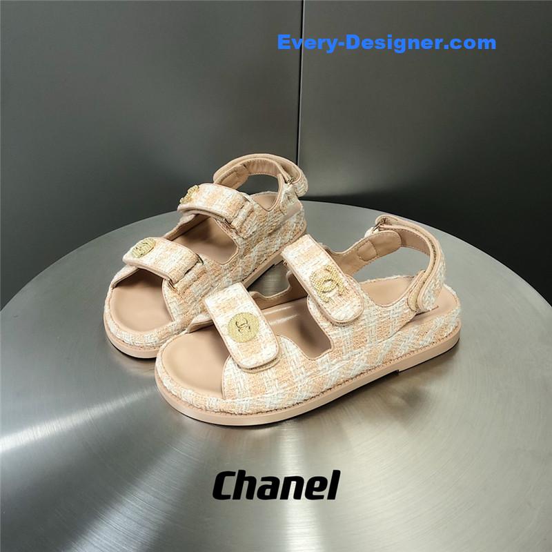 CC wool velcro beach sandals