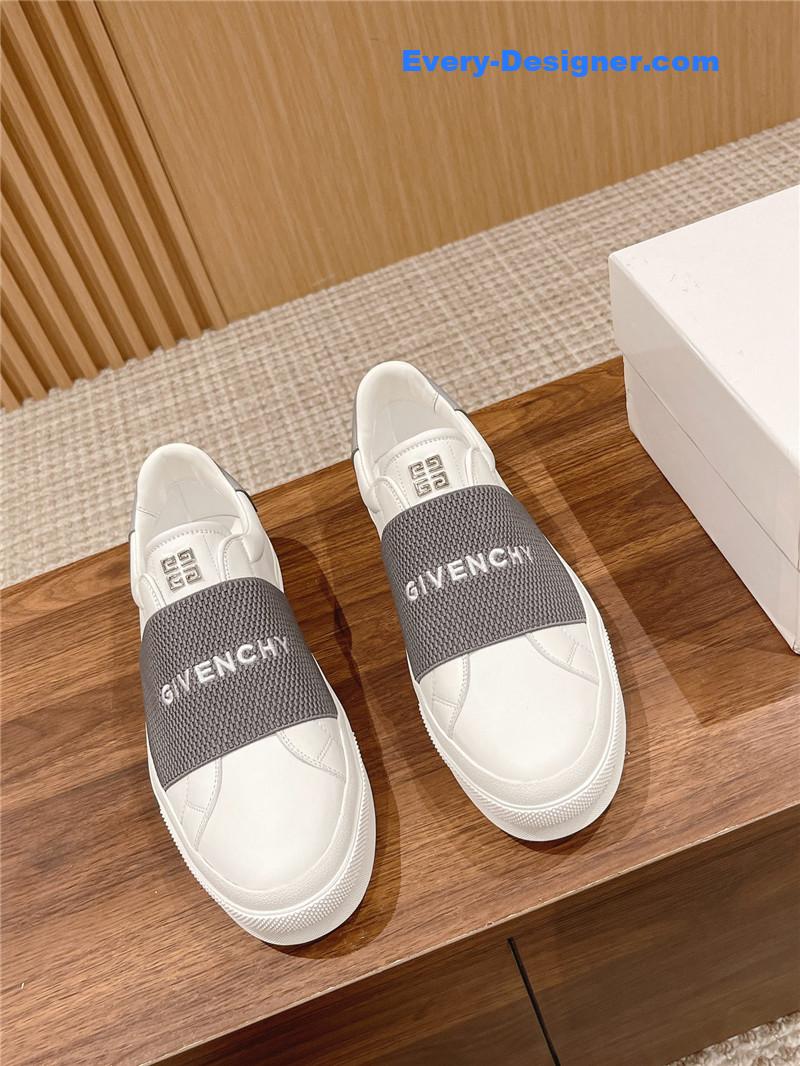 Givenchy Elastic Metal Buckle White Shoes