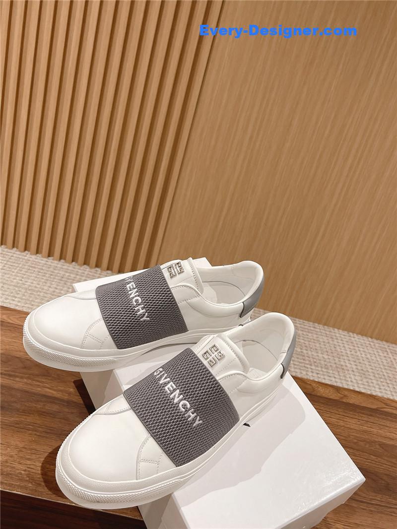 Givenchy Elastic Metal Buckle White Shoes