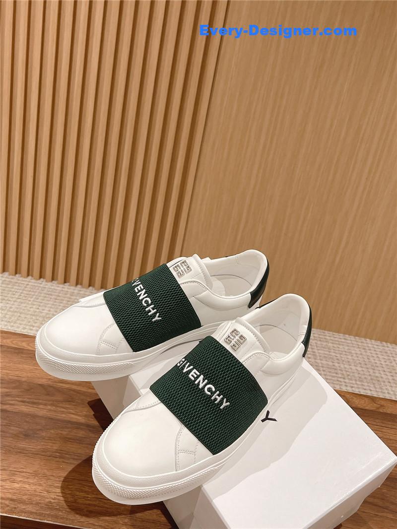 Givenchy Elastic Metal Buckle White Shoes