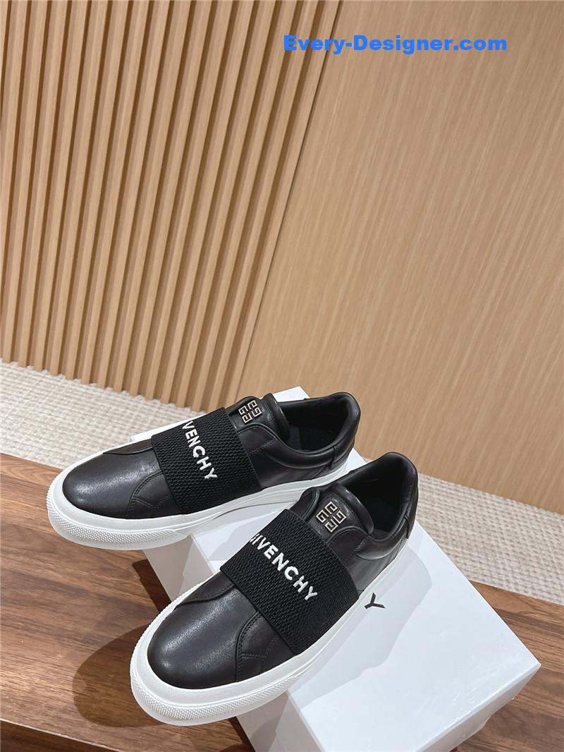 Givenchy Elastic Metal Buckle White Shoes