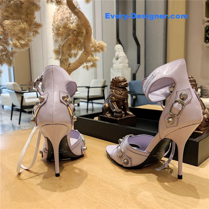 Ba1en*iaga studded fishmouth sandals