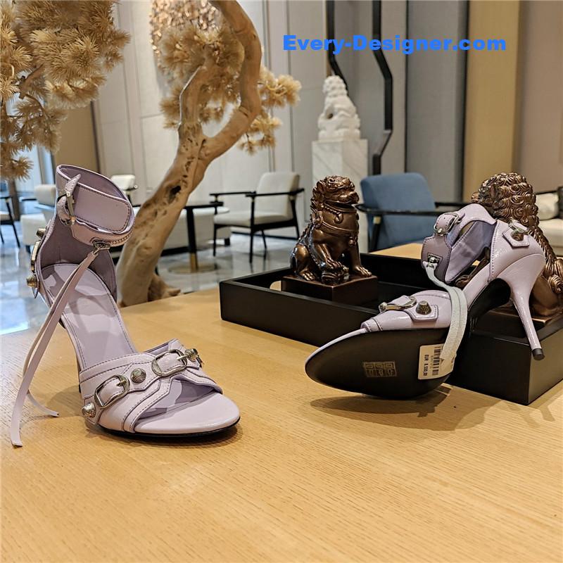 Ba1en*iaga studded fishmouth sandals