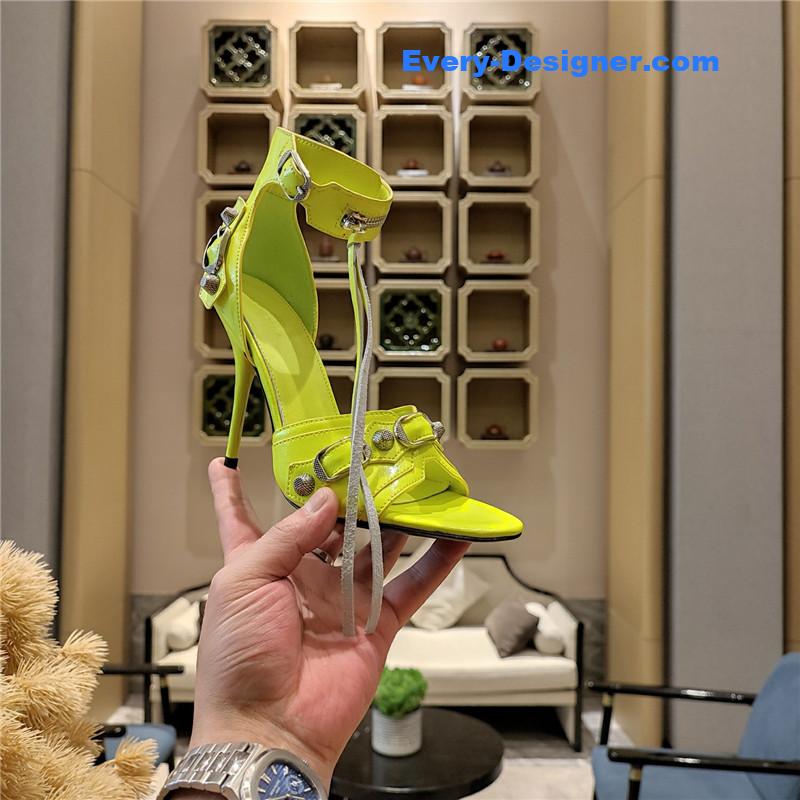 Ba1en*iaga studded fishmouth sandals