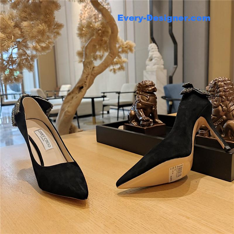 j1m*y ch00 pearl crystal bow D1am0nd shoes