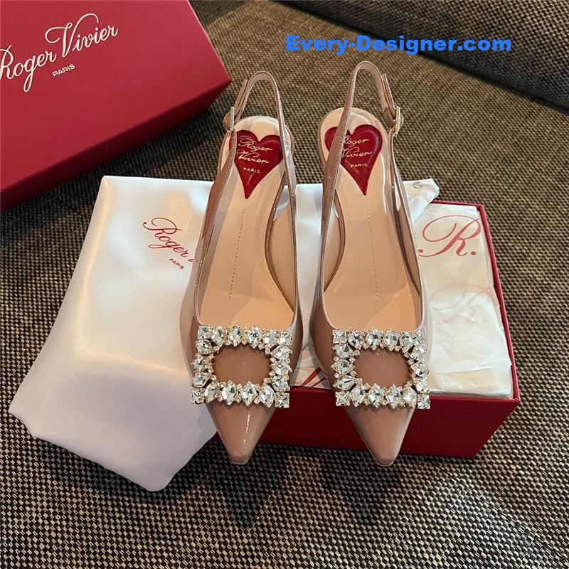 Roger vivier new side drill buckle high heels