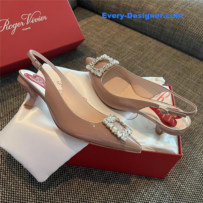 Roger vivier new side drill buckle high heels