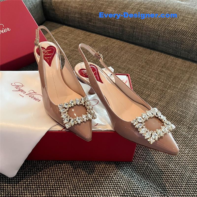 Roger vivier new side drill buckle high heels