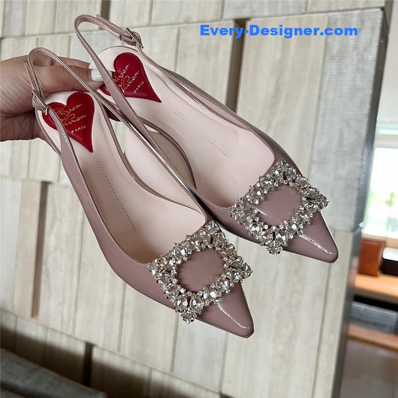 Roger vivier new side drill buckle high heels