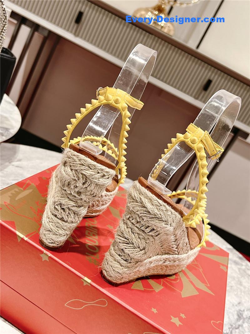 Chr1st1an louboutin mafaldina zeppa wedge sandals
