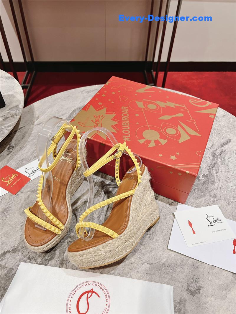Chr1st1an louboutin mafaldina zeppa wedge sandals